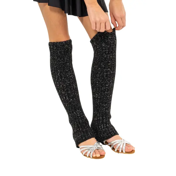Intermezzo Prelux, Kid´s Knitted Leg Warmers with Silver Thread for latin dance