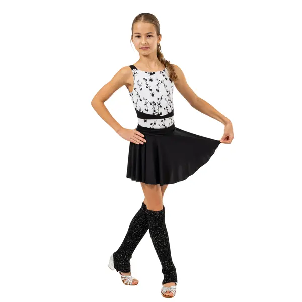 Intermezzo Prelux, Kid´s Knitted Leg Warmers with Silver Thread for latin dance
