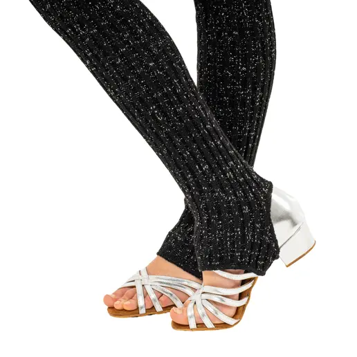 Intermezzo Prelux, Kid´s Knitted Leg Warmers with Silver Thread for latin dance