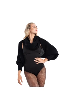 Mirella Wrap Scraf Adagio, knitted warm-up scarf, bolero and short cardigan