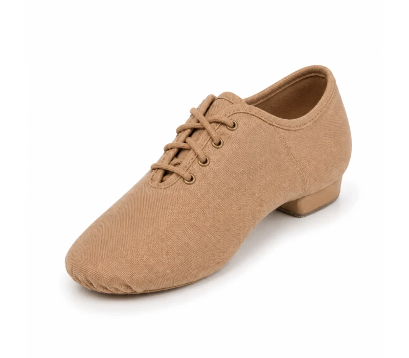 Carou-Split, children's canvas jazz shoes - Tan Sansha Carou-Split, children's canvas jazz shoes - Tan Sansha