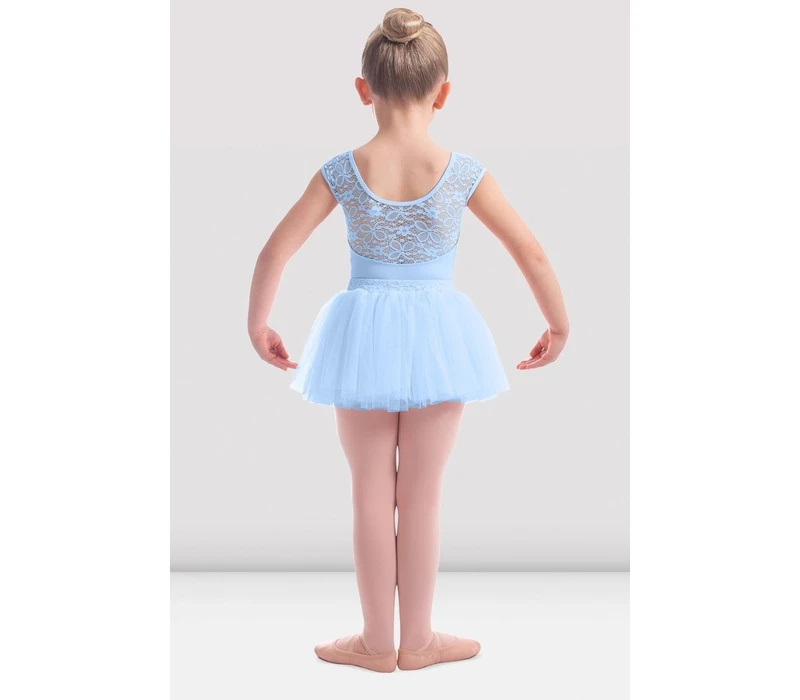 Mirella M411C Soft mesh cap sleeve leotard - Blue