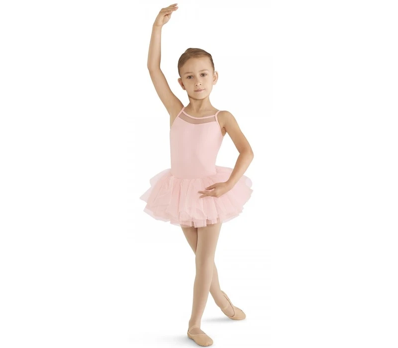 Mirella M409C Cord mesh cami tutu dress - Pink Bloch