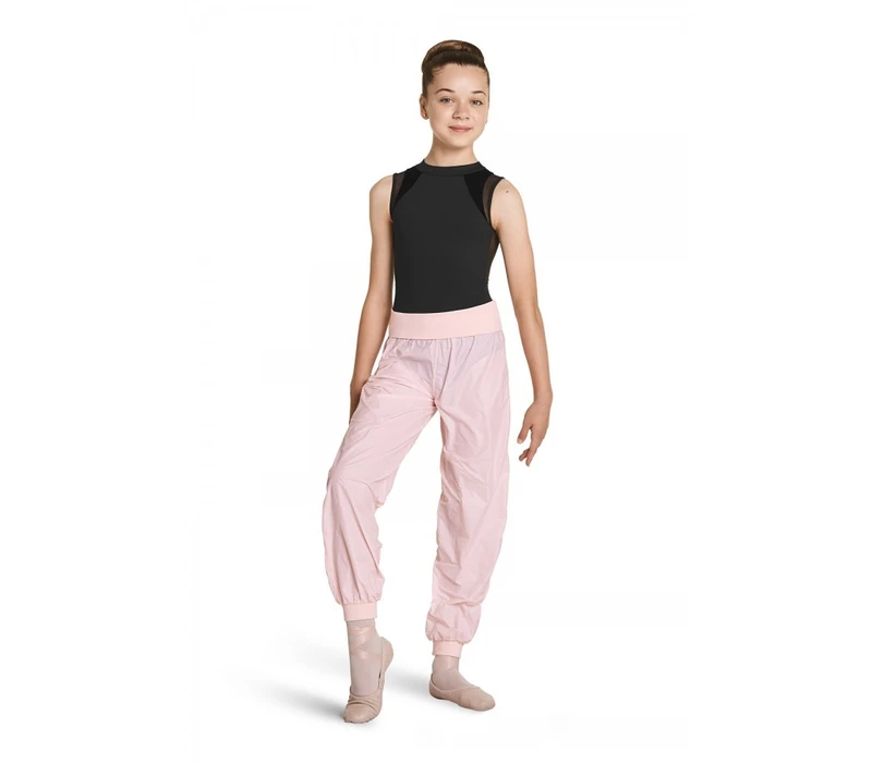 Mirella warm-up pants for girls - Light pink