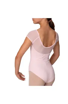 Mirella Soft mesh cap sleeve leotard