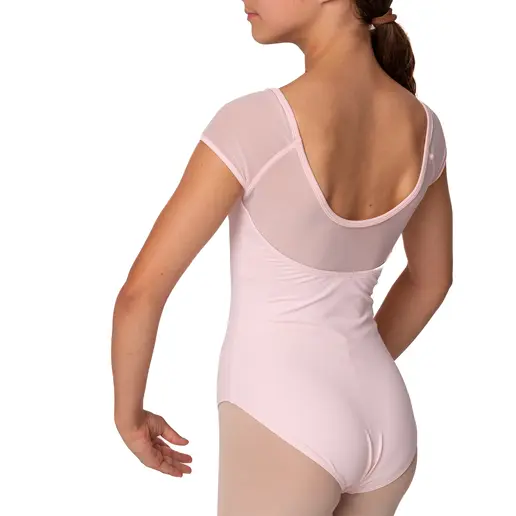 Mirella Soft mesh cap sleeve leotard