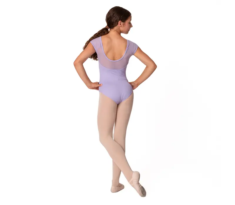 Mirella Soft mesh cap sleeve leotard - Lilac Bloch