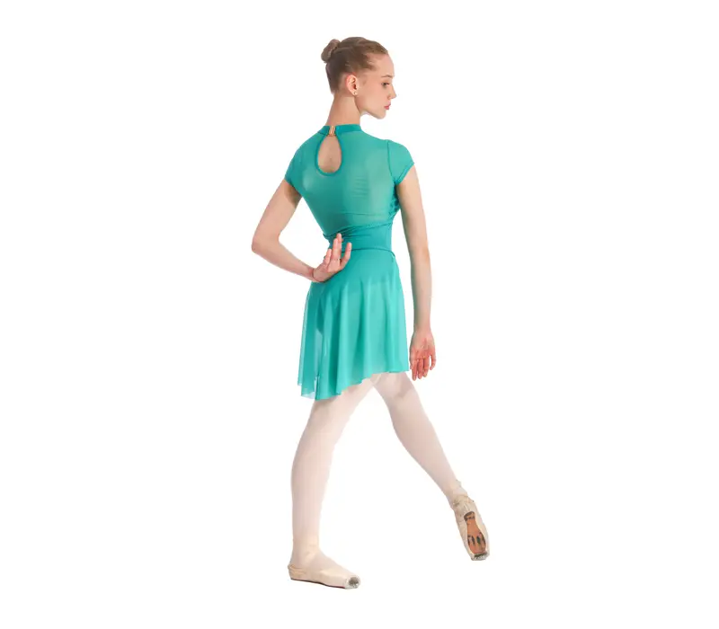 Mirella Miami, women's short sleeves leotard Mirella Miami, women's short sleeves leotard - Green Jade Bloch