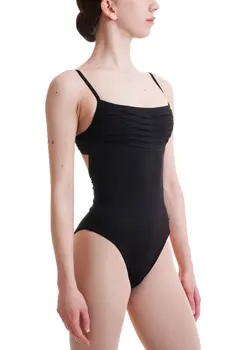 Mirella black Label, leotard for thin straps with ruffled detail