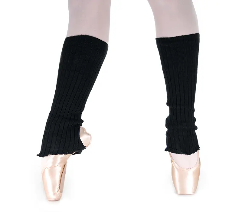Pridance, knee-length stirrup leg warmers - Black