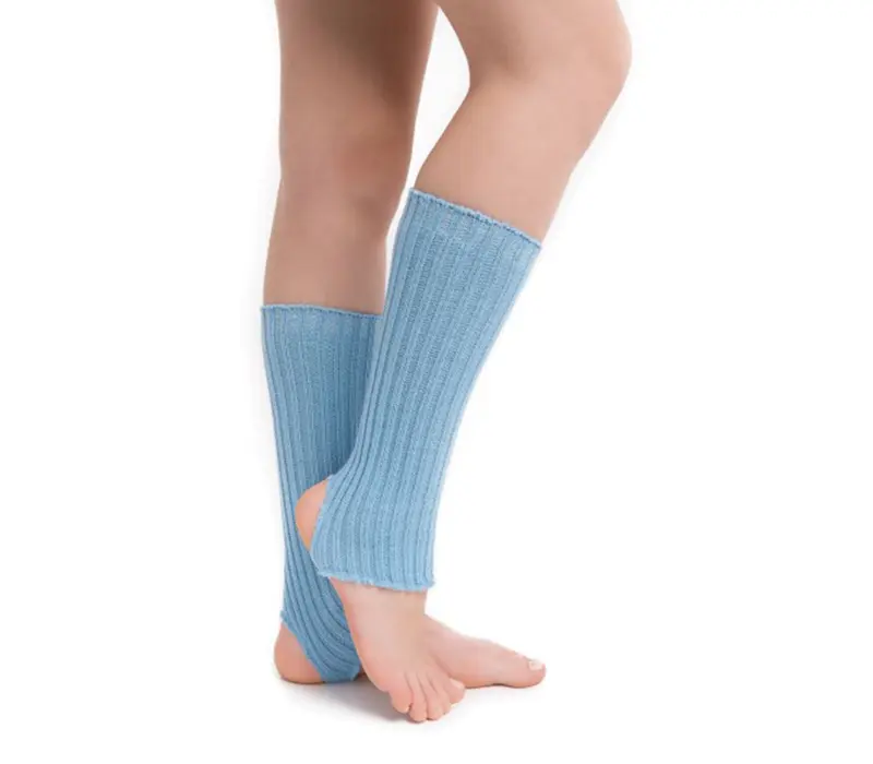 Stirrups children's leg warmers - Light blue