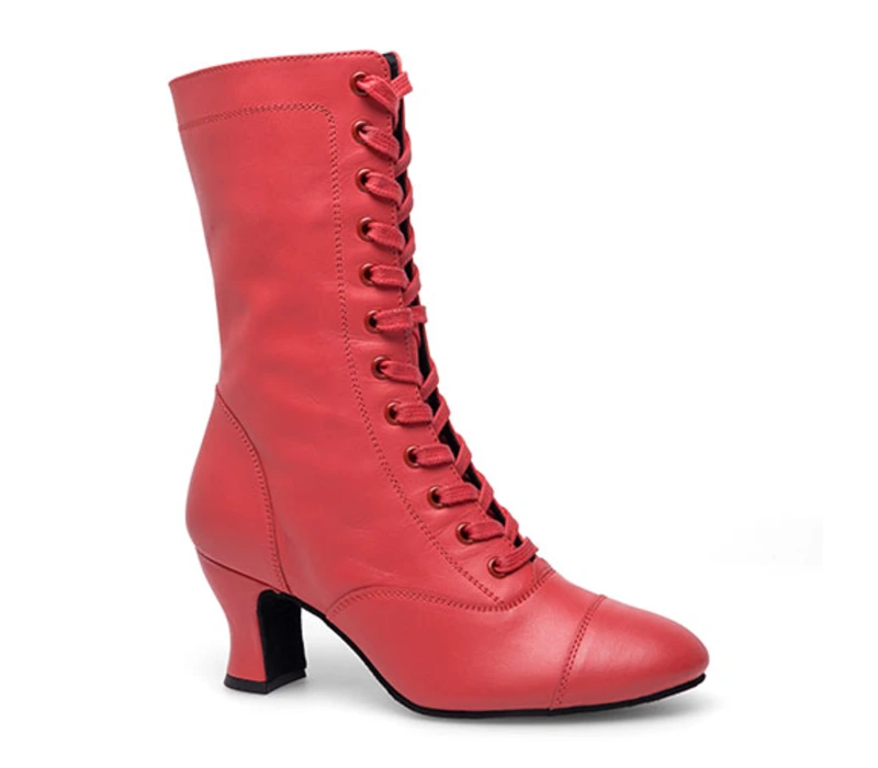 Rumpf Betty, ladies' leather dance boots Rumpf Betty, ladies' leather dance boots - Red