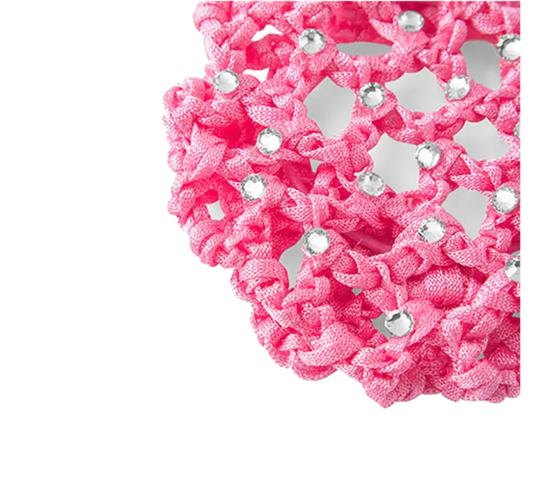 Rumpf Bun cover, coloured bun cover with a crystal - Pink