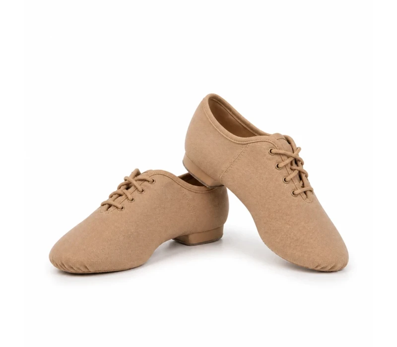Carou-Split, children's canvas jazz shoes Carou-Split, children's canvas jazz shoes - Tan Sansha