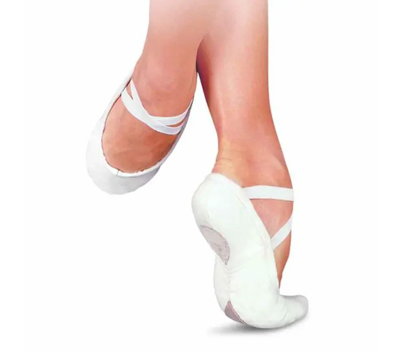 Sansha Silhouette 3C, ballet slippers for kids - White