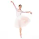 So Danca Elise, leotard with 3/4 netting sleeve - White