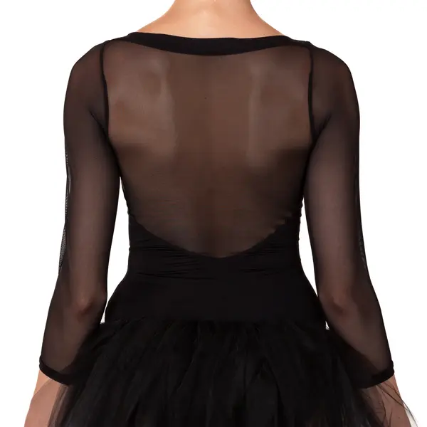 So Danca Elise, leotard with 3/4 netting sleeve