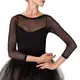 So Danca Elise, leotard with 3/4 netting sleeve