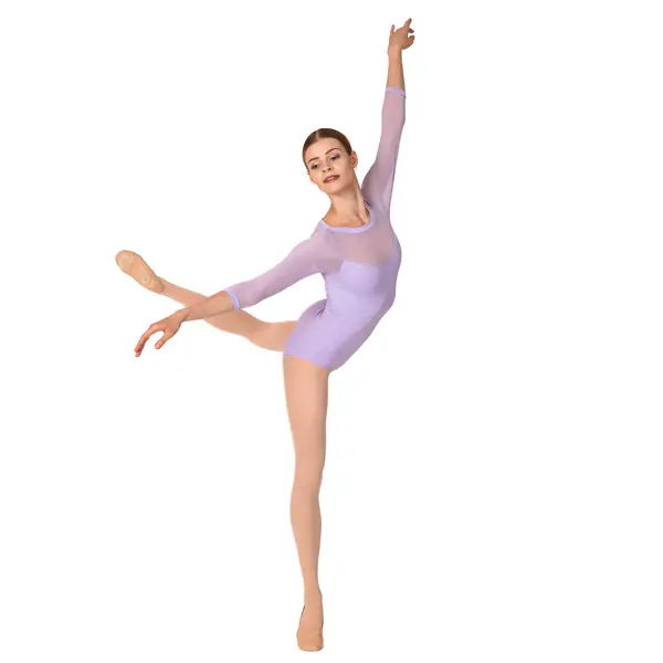 So Danca Elise, leotard with 3/4 netting sleeve