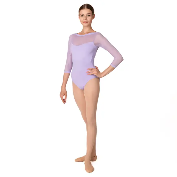 So Danca Elise, leotard with 3/4 netting sleeve