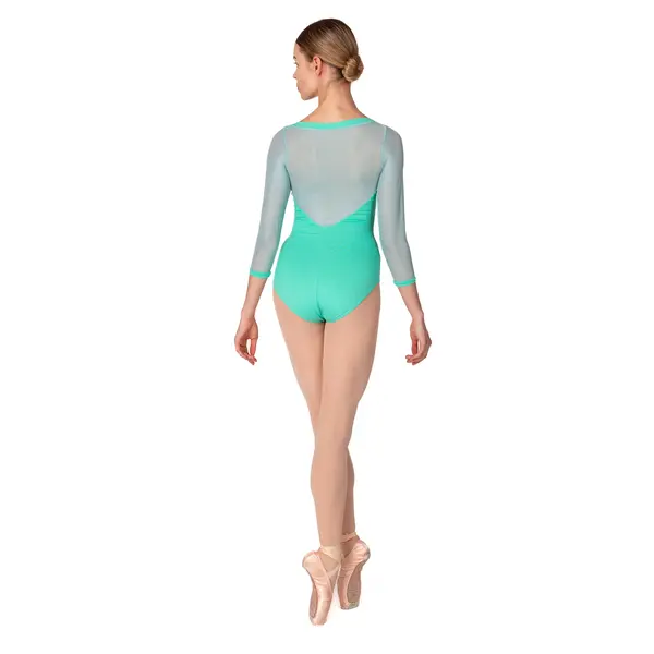 So Danca Elise, leotard with 3/4 netting sleeve