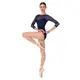 So Danca Elise, leotard with 3/4 netting sleeve - Navy