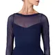 So Danca Elise, leotard with 3/4 netting sleeve - Navy