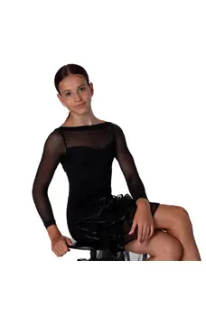 So Danca SL130 Elise ballroom, leotard with three-quarter sleeve for girls