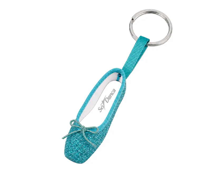 So Danca keychain, sparkling ballet pointe shoe - Blue