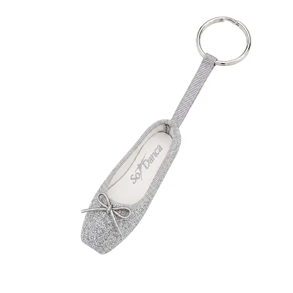So Danca keychain, sparkling ballet pointe shoe