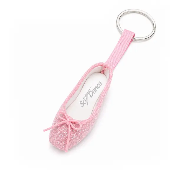 So Danca keychain, sparkling ballet pointe shoe