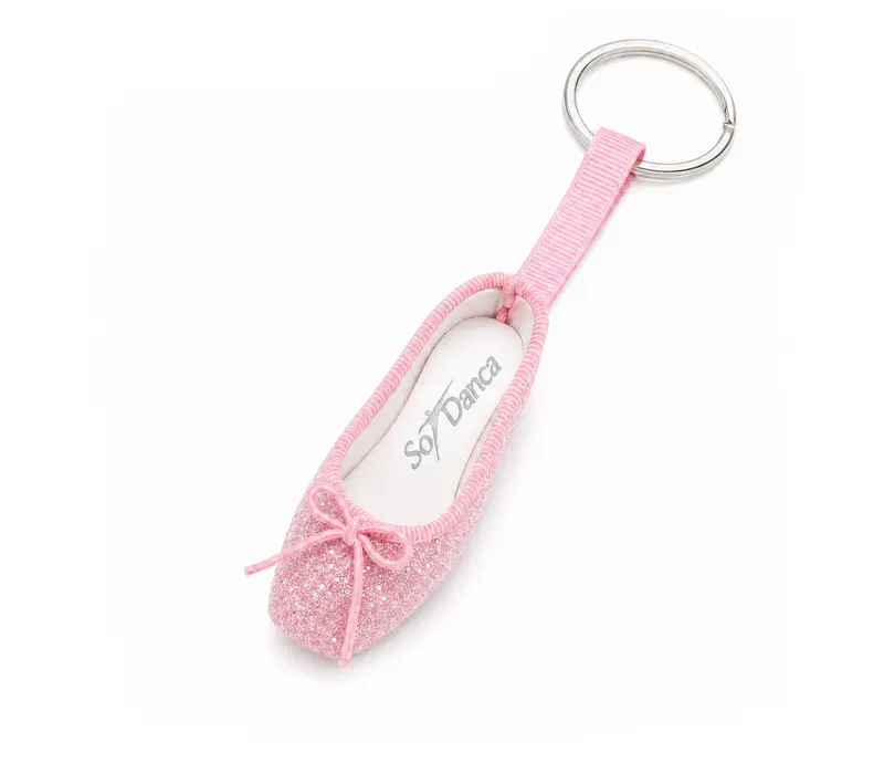 So Danca keychain, sparkling ballet pointe shoe - Pink