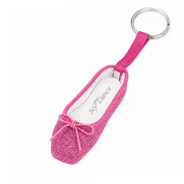 So Danca keychain, sparkling ballet pointe shoe
