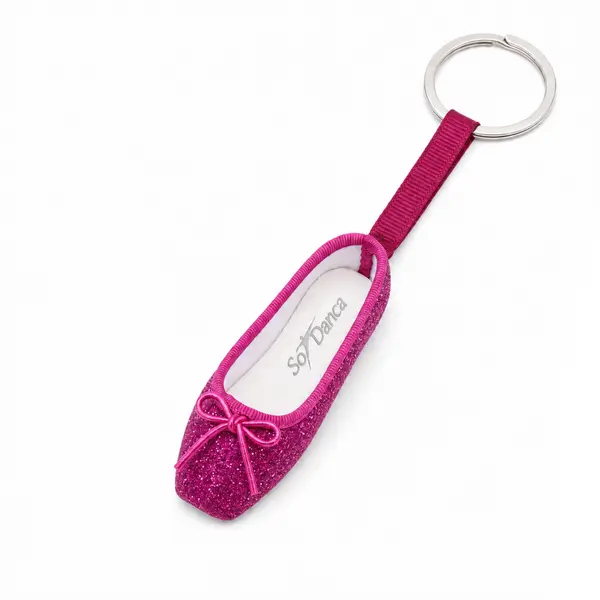 So Danca keychain, sparkling ballet pointe shoe