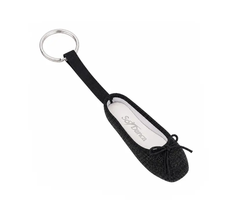 So Danca keychain, sparkling ballet pointe shoe - Black