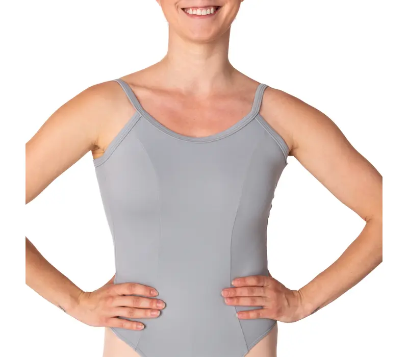 So Danca Studio Line, dress leotard with spaghetti straps and V-neckline - Grey