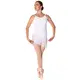 So Danca Studio Line, dress leotard with spaghetti straps and V-neckline - White