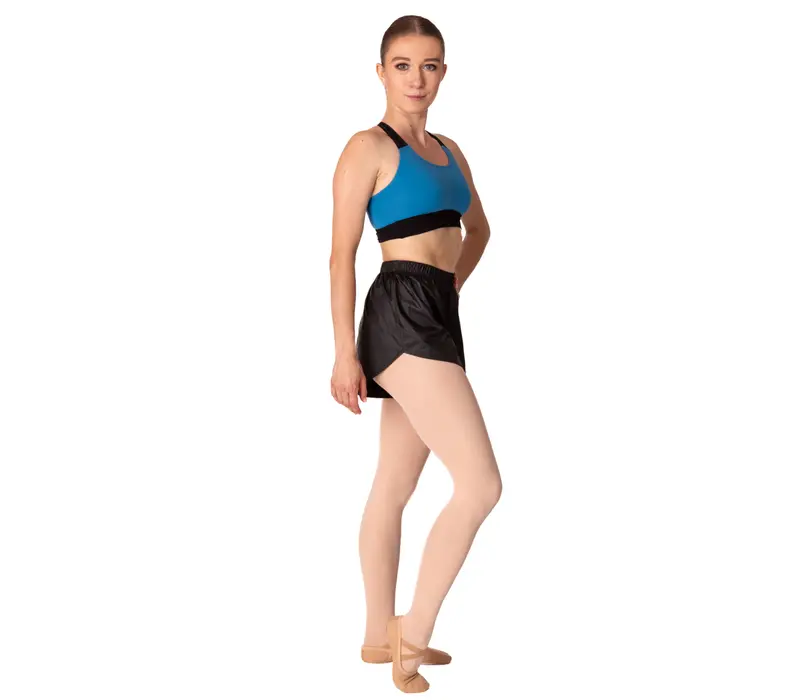 Bloch Leos velvet crop top for women - Black/peacock GP