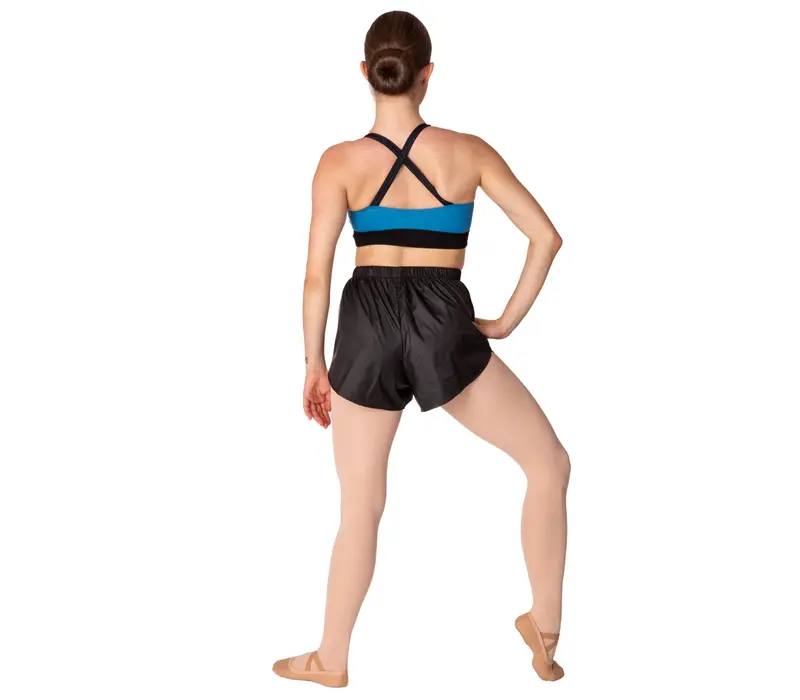 Bloch Leos velvet crop top for women - Black/peacock GP