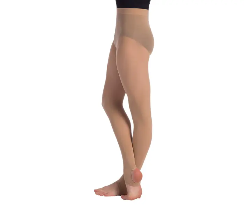 So Danca Stirrup Tights for Girls - Light tan