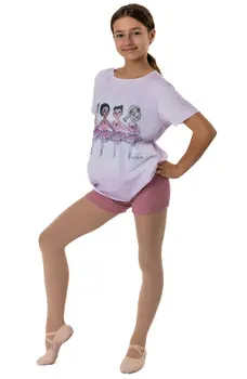 So Danca, T-shirt with ballet dancers for girls