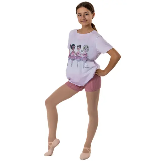 So Danca, T-shirt with ballet dancers for girls