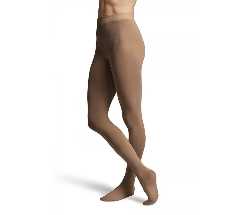 Bloch Footed Tights for Girls - Coffee Bloch