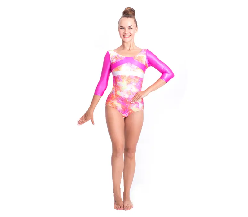 Capezio Gymnastics Arch Back, gymnastics leotard for women - Capezio Laser lights pink 