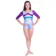 Capezio Gymnastics Arch Back, gymnastics leotard for women - Capezio Laser lights blue