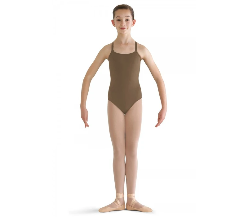 Bloch Pranay, adjustable strap camisole leotard - Almond Bloch