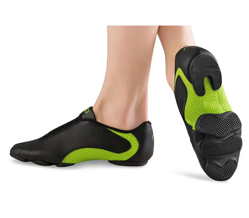 Bloch Amalgam Jazz Shoes - Black/Green