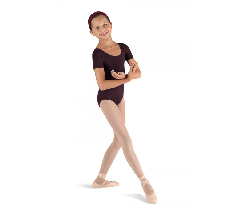 Bloch ballet, Short Sleeve Leotard - Aubergine Bloch