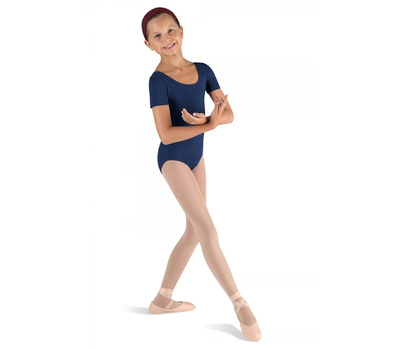 Bloch ballet, Short Sleeve Leotard - Navy Bloch