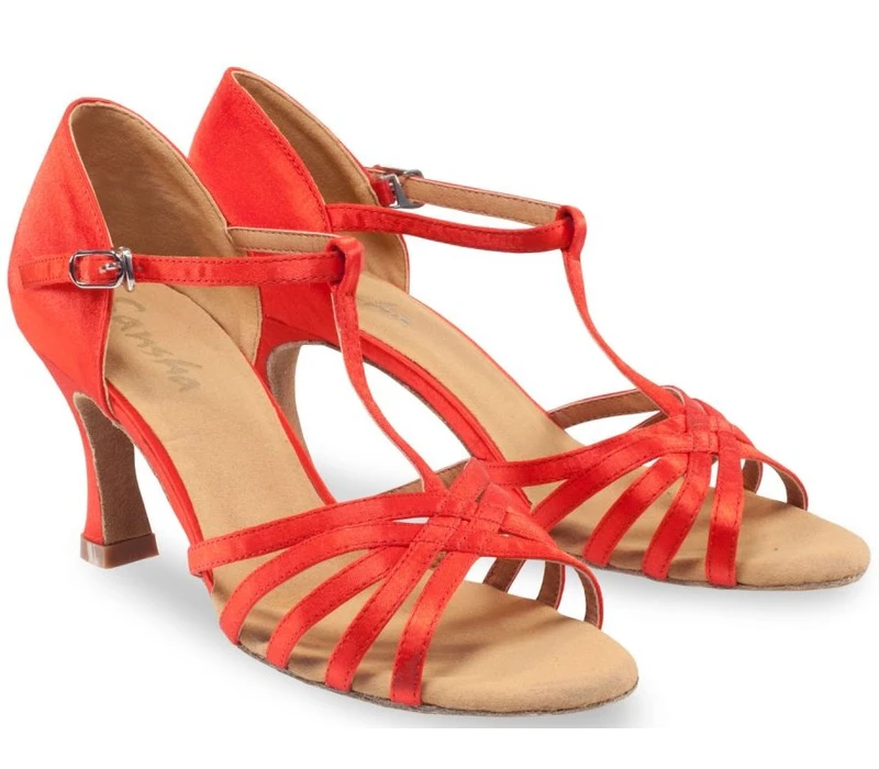 Sansha Juanita, ballroom dance shoes - Red Sansha
